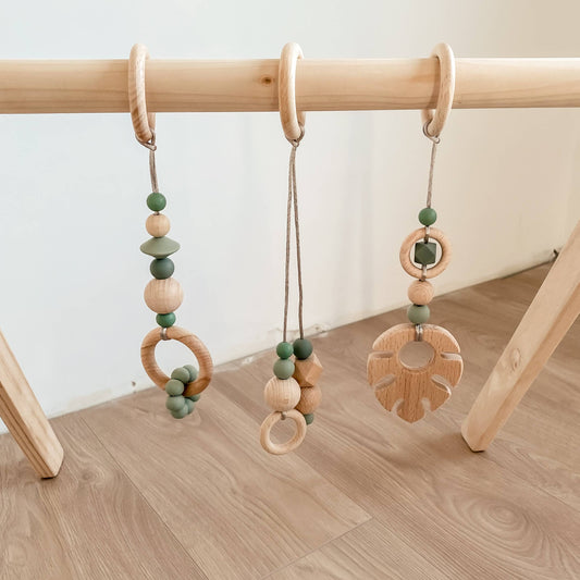 Babygym toys / Monsterra - sage