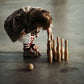 Juego de bolos de madera natural